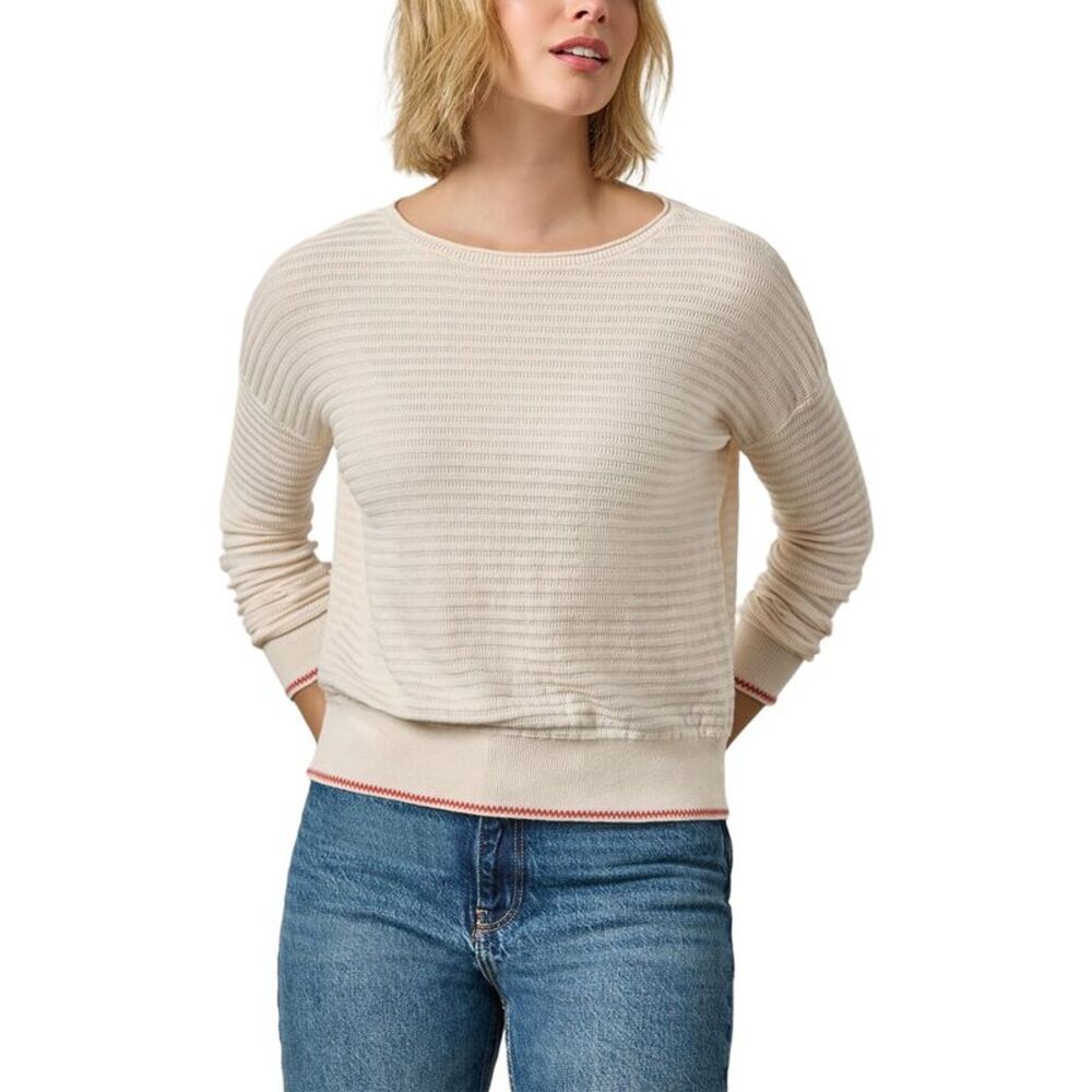 Lilla P Womens  Tipped Hem Wide Neck Sweater